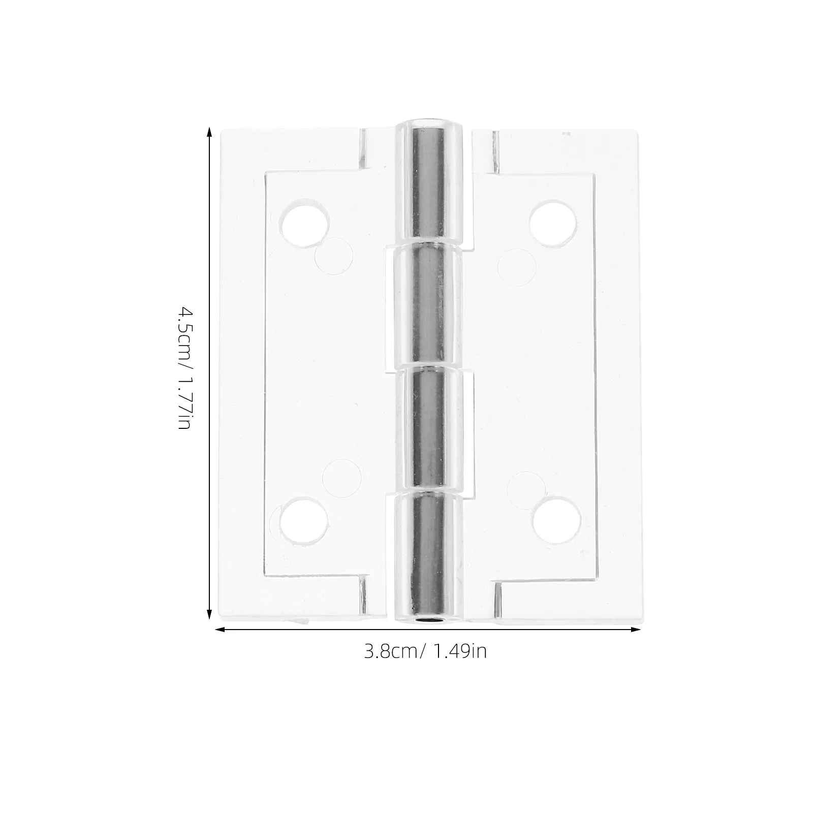 2Pcs Transparent Acrylic Hinges Large Swing Folding Heavy Duty Cabinet Drawer Hinges Pre-Drilled Screw Included Clear Plastic