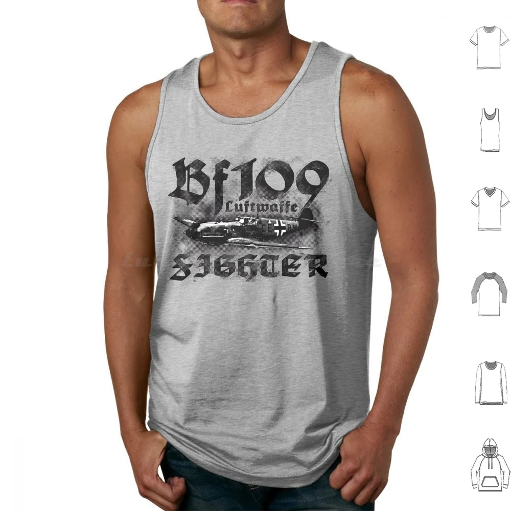 Bf 109 Tank Tops Vest Sleeveless Fighter German Wwii Plane Dogfighter World War 2 Ww2