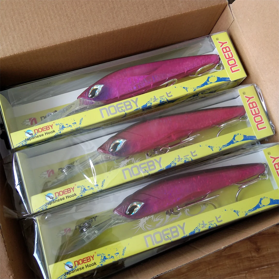 

Noeby 3pcs 18cm 90g Floating Trolling Minnow Big Game Wobblers Artificial Hard Bait Salterwater GT Tuna Fishing Lures