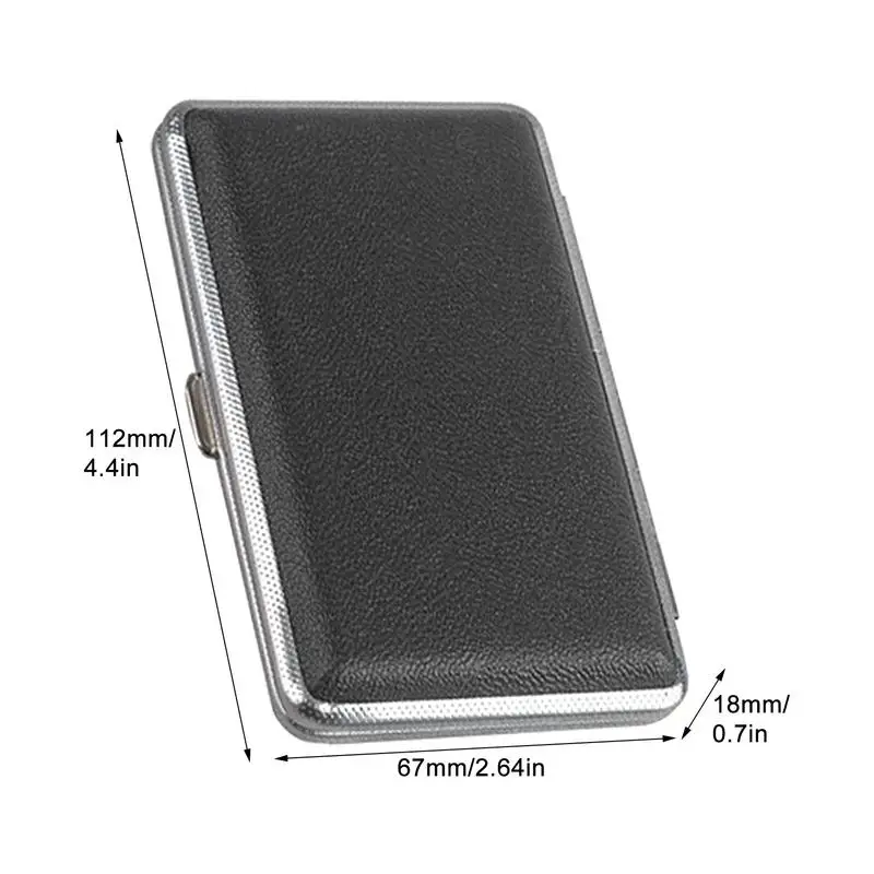 Leather Cigarettes Case Creative Classic 20-piece Pocket Box Cigarettes Storage Reusable PU Leather Cigarettes Container