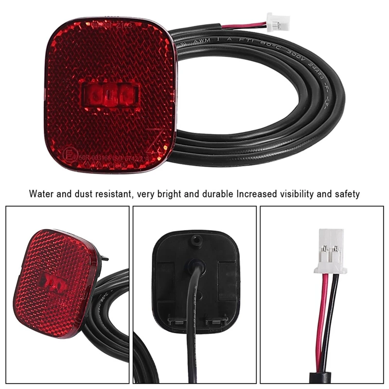 Rear TailLight for F2 F2 Plus /F2 Pro Brake Safety LED Flashing Lamp Security Warning Light-A10G