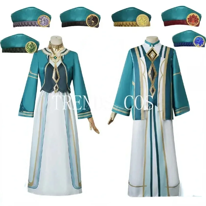 Sumeru Akademiya Cosplay Costume Uniform with Hat Six Darshans Party Costume for Comic Con Akademiya Outfits