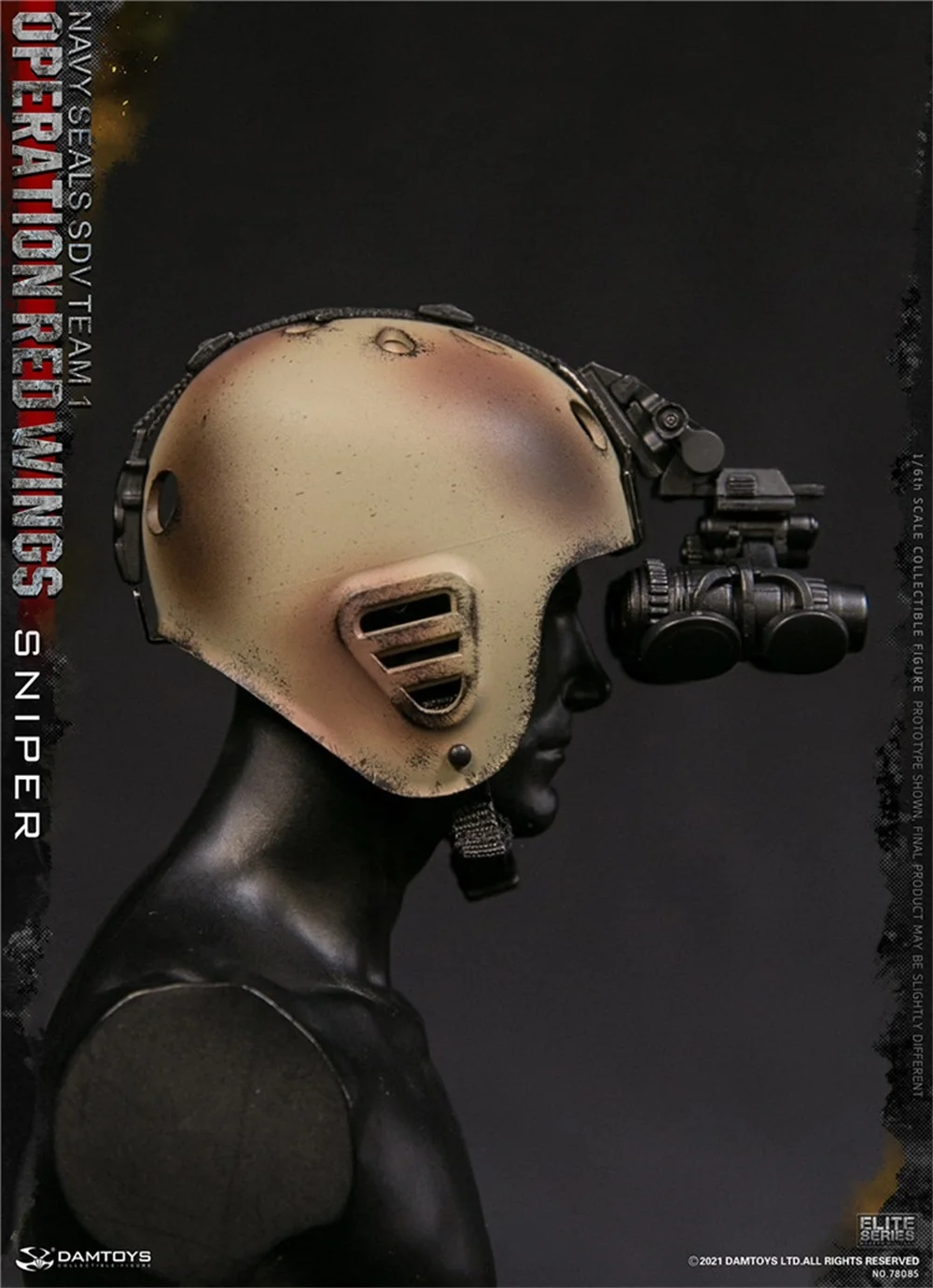 1/6 DAMTOYS DAM 78085 Navy Seals SDV Team 1 Operation Red Wings Protection Helmet Night Version Model For 12inch Action Collect