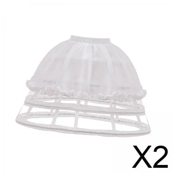 女性用ケージフープスカート-ペチコート-フリルシフォンアンダースカート-コスプレパーティードレス用