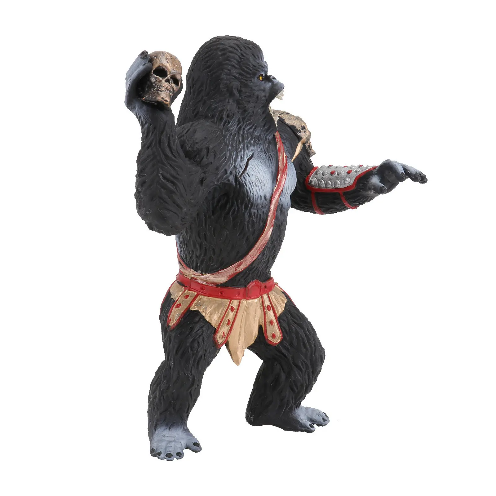 

1 шт. Реалистичная фигурка орангутан-воина, декоративное украшение, разные цвета, развивающая игрушка-животное для детей, настольное украшение