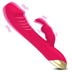 Dildo-Vibratoren für Frauen mit Klitoris-Stimulator, 2-in-1, Klitoris, Vaginal-Anal-Massagegerät, Sexspielzeug für Paare, Erwachsene, gut ab 18 Jahren