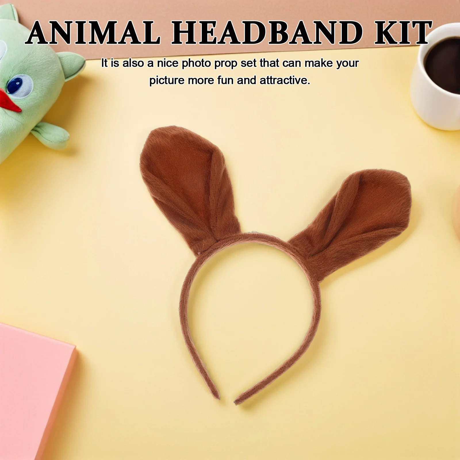 3 pcs Three-Piece Set Short Kids Animal Costume Headband Bowtie Tail Kit For Kids Dancing Party Decor Cosplay Favors