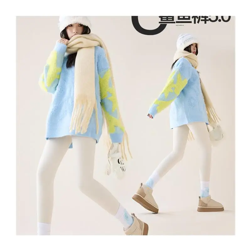 กางเกงโยคะผู้หญิงบุขนแกะเอวสูง ผ้าหนา อุ่น กระชับรูปร่าง สำหรับฤดูใบไม้ร่วงและฤดูหนาว รุ่นใหม่ ช่วยกระชับสัดส่วน