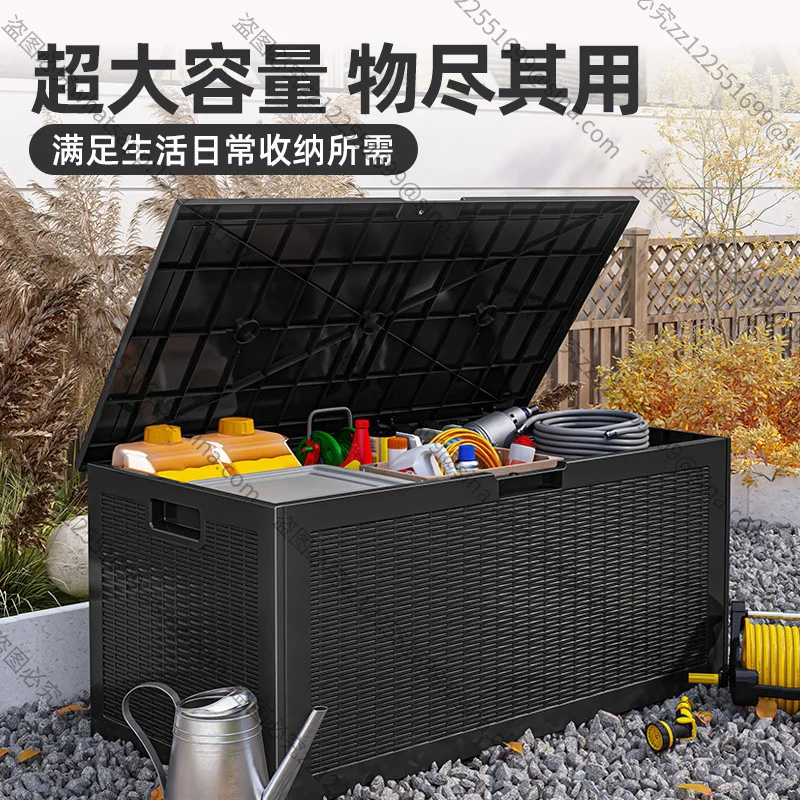 For Outdoor Storage Box, Garden Courtyard Sundries Locker HDPE Storage Cabinet, Multi-purpose Large-capacity Finishing Box