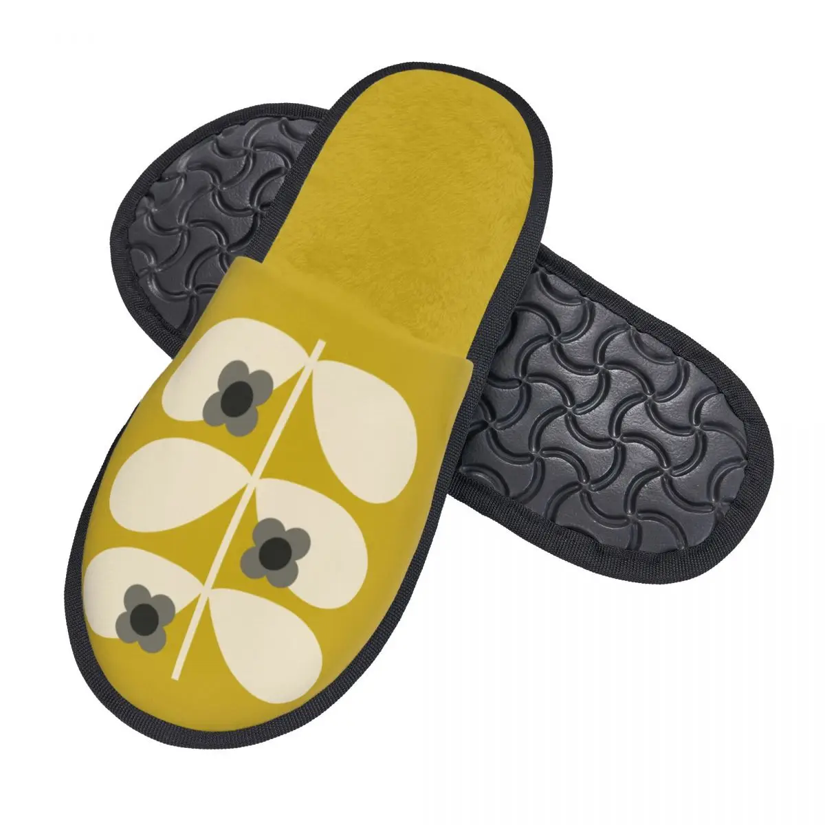 Wild Rose Stem House Slippers Women Soft Memory Foam Orla Kiely Slip On Bedroom Slipper Shoes