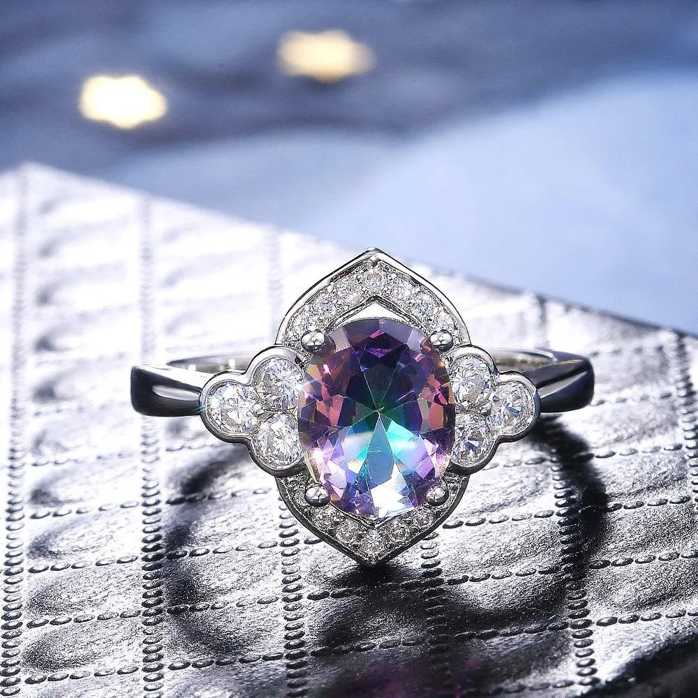 

Four Claw Set Zirconia Ring for Women Couple Proposal Ring Elegant Fashion Jewelry by Cao Shi Gold Plated Gemstone