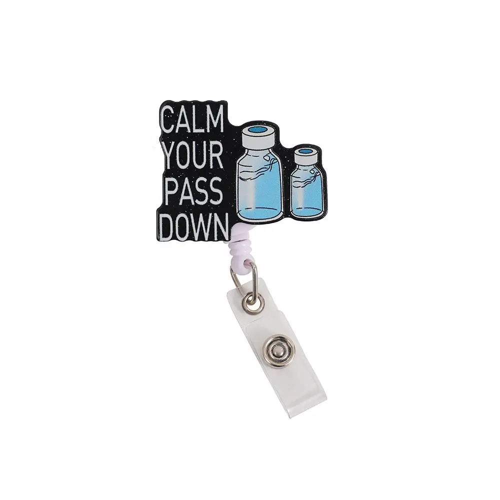 Stretchable Organs Badge Clip Fall-proof with Back Clip Nurse Badge Holder Work Card Clip ID Card Clips Name Card Holder