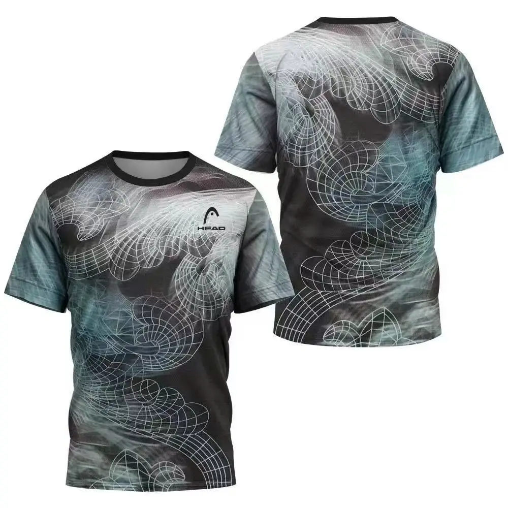 Herren T-Shirt Schnelltrocknend Badminton-Trainingsanzug Tischtennisanzug Bedrucktes Atmungsaktives Outdoor-Fitness-Bergsteiger-Sportshirt – Detail 2