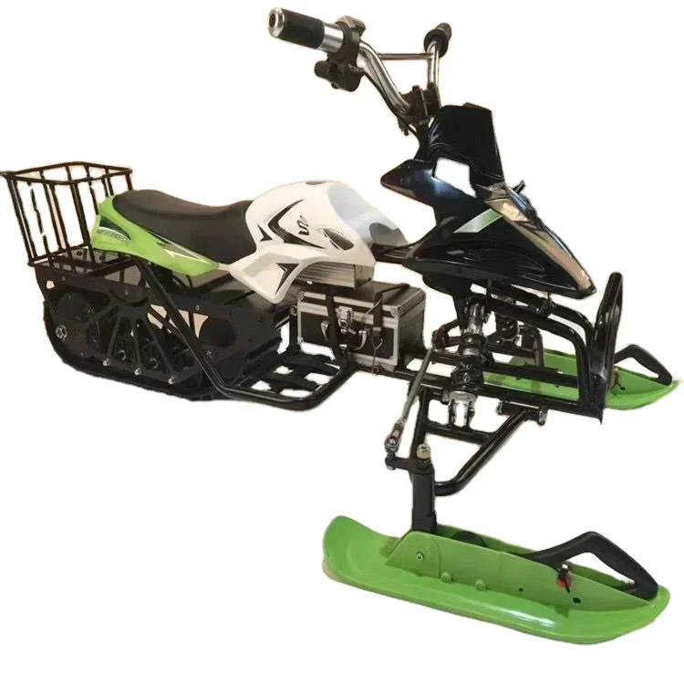 Newly Upgraded High Safety 110cc Adults And Children Mobile Snow Electric Double Ski Big Sled Snowmobile Equipment