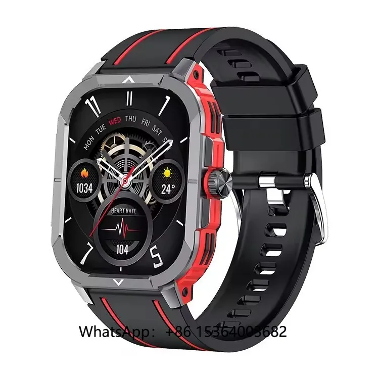 

HK56 2,06-дюймовый смарт-браслет для занятий спортом на открытом воздухе iOS Dafit, совместимое с приложением IP67 BT, управление музыкой, TFT-календарь, силикагель