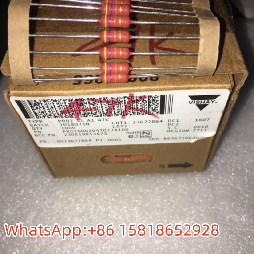 10pcs VISHAY 47K 2W PR02 Small Volume High Power Copper Foot Resistor 3.5X9MM