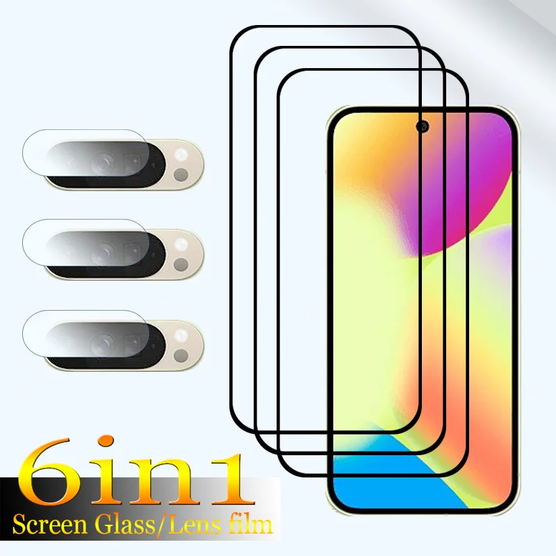 لهاتف جوجل بيكسل 10 واقي شاشة 9H مضاد للخدش من الزجاج المقسى غطاء كامل + بيكسل 10 طبقة كاميرا من الألياف الناعمة #1