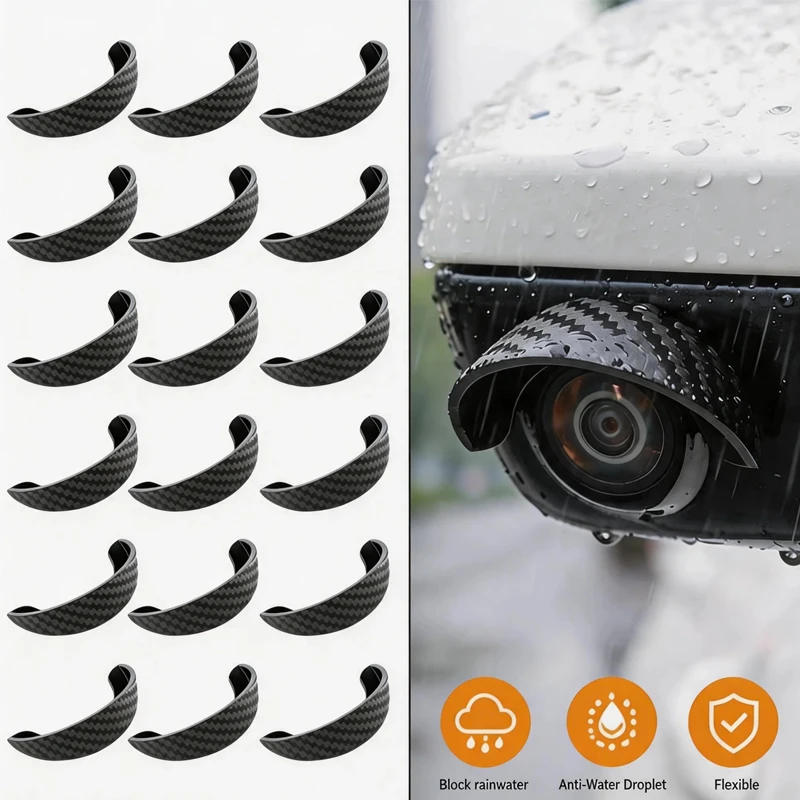 Housse de protection imperméable pour caméra de recul de voiture, autocollante, pare-pluie, pare-soleil pour caméra embarquée