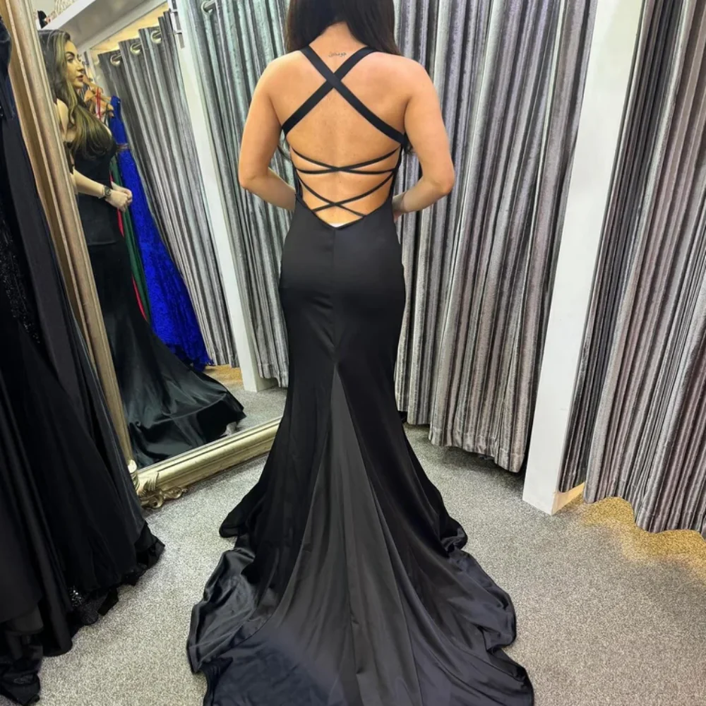 Camellia Sexy Mermaid Party Dresses Spaghetti Straps Backless Gowns Sweetheart Neck New Arrival Prom Dress فساتين سهرة