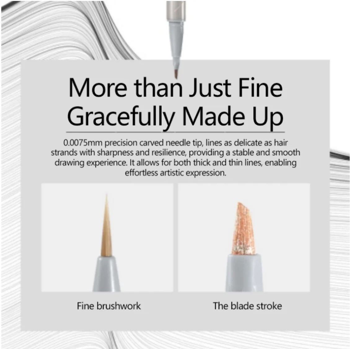 Lápis delineador líquido VEECCI com pincel ultrafino de longa duração à prova d'água cosméticos para maquiagem dos olhos