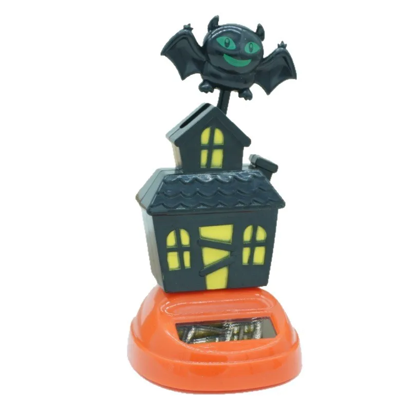 Halloween casa fantasma morcego brinquedos solares criativo casa carro horror ambiente decorativo pequenos ornamentos crianças brinquedos solares presente