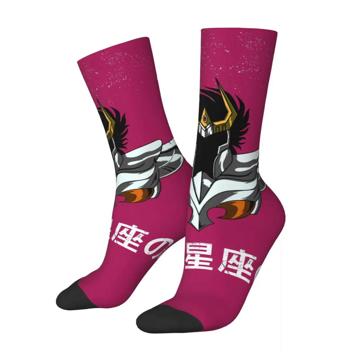 Hip Hop Vintage IKKI NO PHOENIX Crazy Men's Compression Socks Unisex Saint Seiya Seamless Printed Funny Novelty Happy Crew Sock