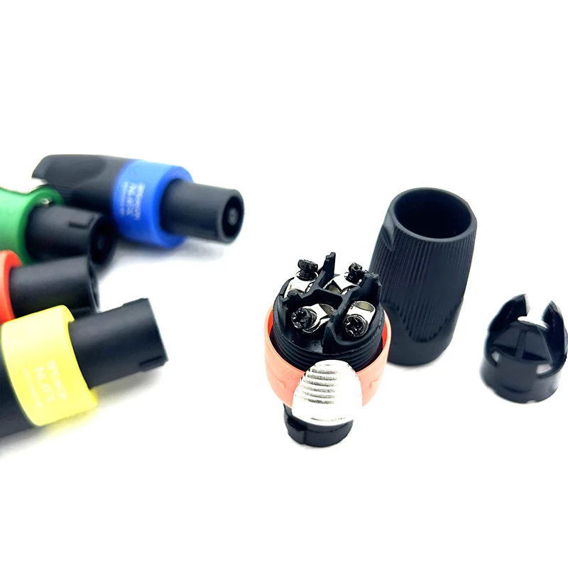 1Pcs 4-Pole 4Pin NL4FC Speaker Connector Ohm Plug Speaker Audio Cable Adapter Twist Lock 4 Pin Speakon Female Jack Accessories
