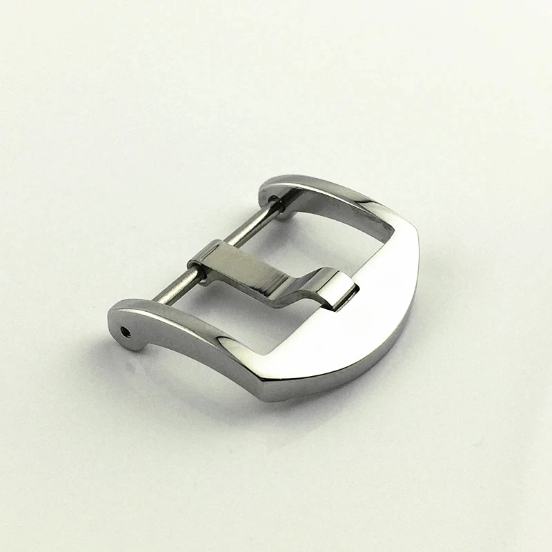 18 20 22mm Matte Polished Clasp Solid Stainless Steel Watch Buckle for Panerai PAM Screw Pin Clasp Leather Watchband Accessories