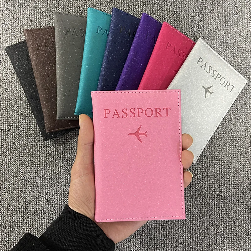 

Cute Women Passport Cover Pink Pu Leather Passport Case Travel Covers Document Cover ID Card Travel Passports Holder