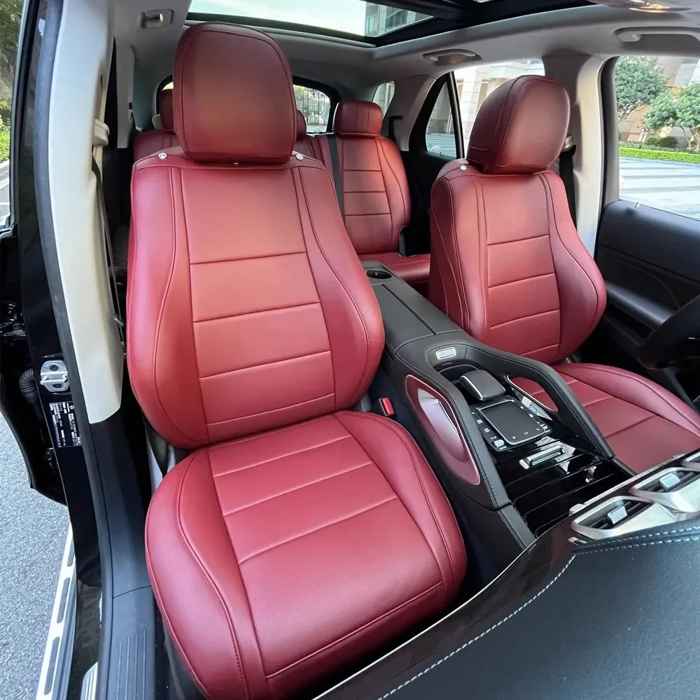 Mercedes Benz Custom Fit Car Accessories Seat Cover for Gle450 Gle350 5 Seats Full Set Top Quality Leather