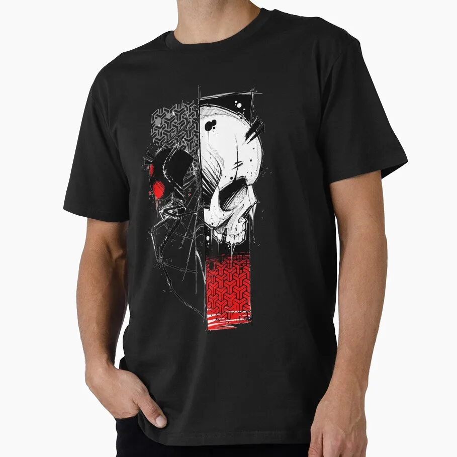 

Cyberpunk Skull Spider Urban Goth Style Gift t shirt for man Scary Japanese Graphic Clothes All size Tops S-6XL