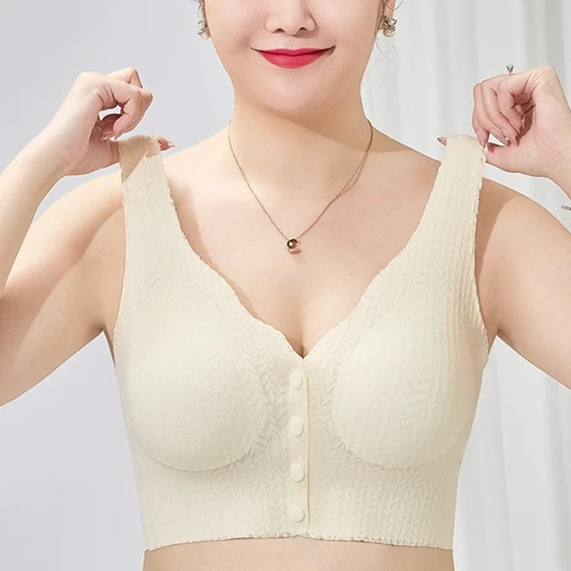 

Сексуальный кружевной бесшовный бюстгальтер-топ для беременных и кормящих женщин с застежкой спереди, тонкий, с эффектом пуш-ап, предотвращающий провисание, с красивой спинкой