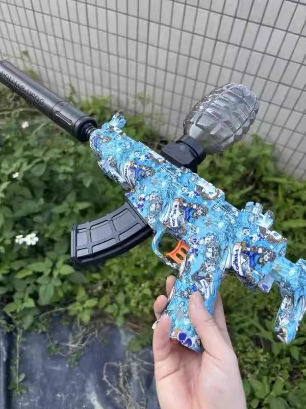 전동 버스트 M416 크리스탈 장난감 총, 소년과 어린이를 위한 시뮬레이션 소프트 총알 총