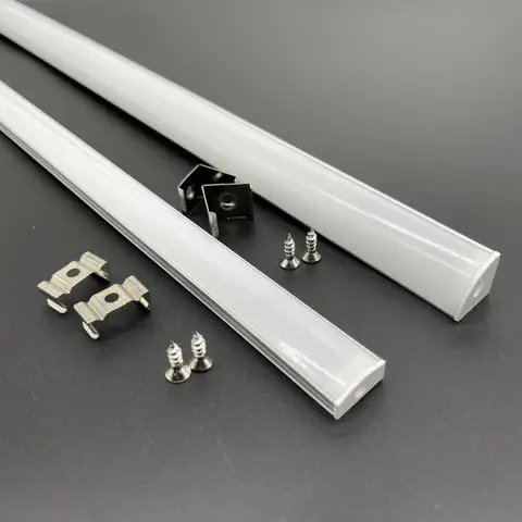 1-30 개/몫 50cm Perfil Aluminio Led 코너 알루미늄 프로파일 채널 홀더 LED 스트립 라이트 바 캐비닛 램프 주방 옷장
