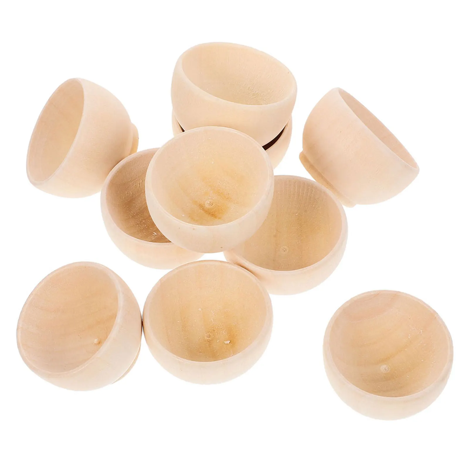 

20Pcs Unique DIY Wooden Blank Bowls Fine Crafted Natural Wood Bowls for Painting Drawing Art Crafts Home Decor School Projects