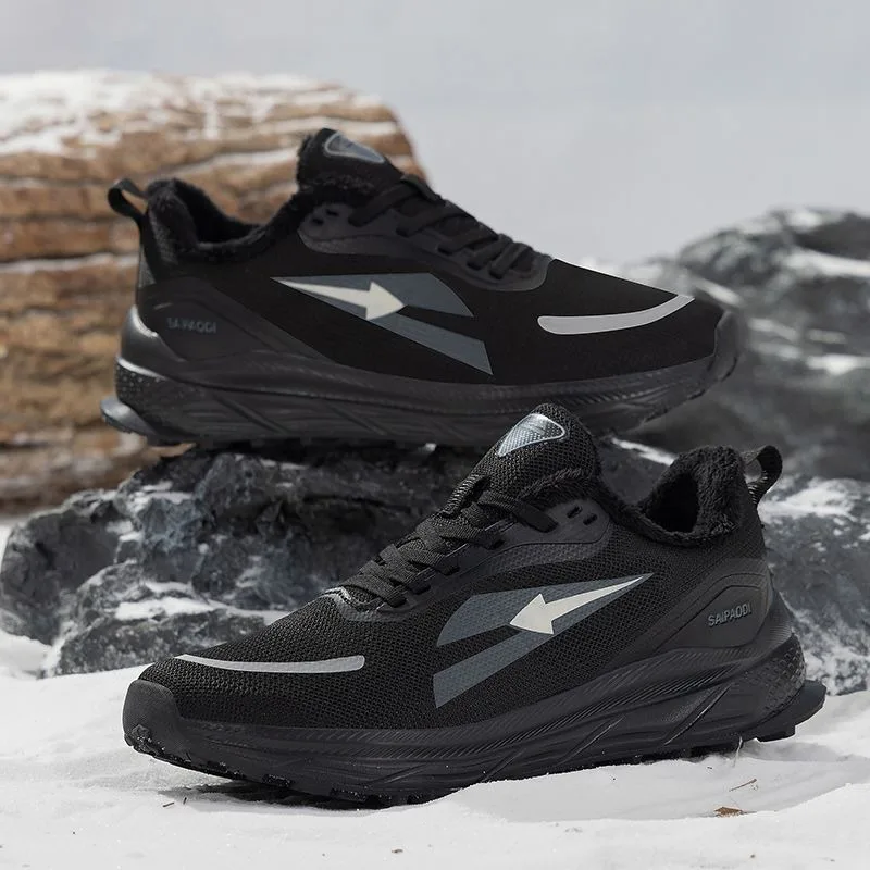 

Оригинальная брендовая зимняя противоскользящая прогулочная обувь для бега, дизайнерская широкая спортивная и обувь для отдыха, носимая спортивная обувь на теплом меху39-45