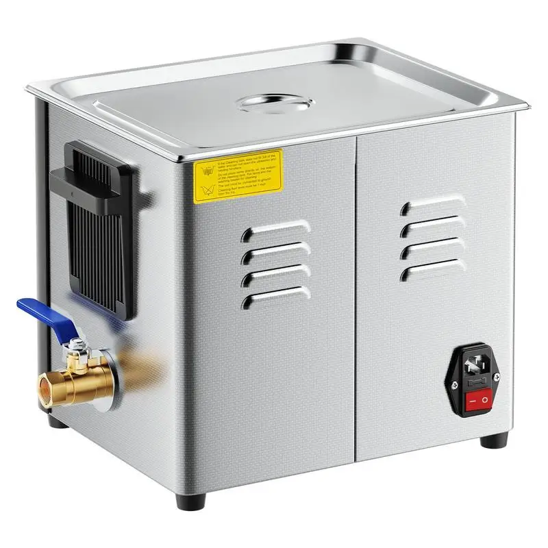 

10L Ultrasonic Cavitation Device 12.9x10.6x10.6 Inches For Jewelry Stores, Dental Clinics, Watch Repair Shops, 180W 40kHz Frequency Digital Timer Heater Cleaning Basket Included Metal Construction 110V/220V Compatible Professional Grade Cleaning Equi