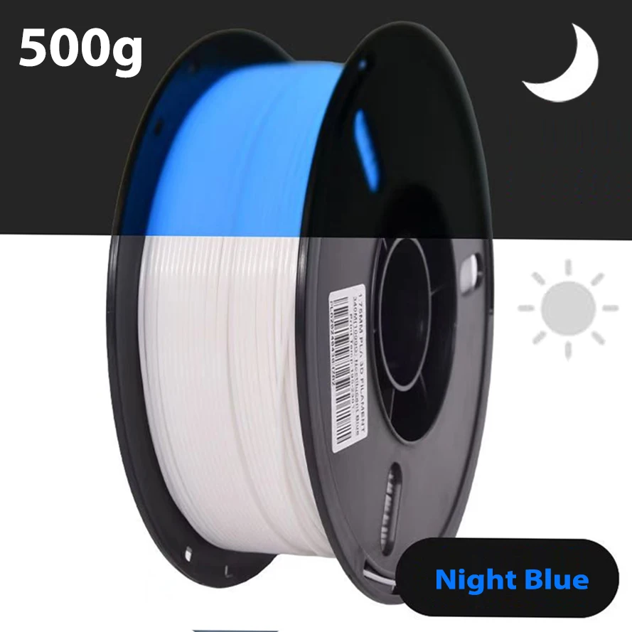 PETG Luminescent green, Night Glow Blue Transparent Filament 250g 500g 3D Printer Filamen PETG Luminescent 3D Printing Material view 5