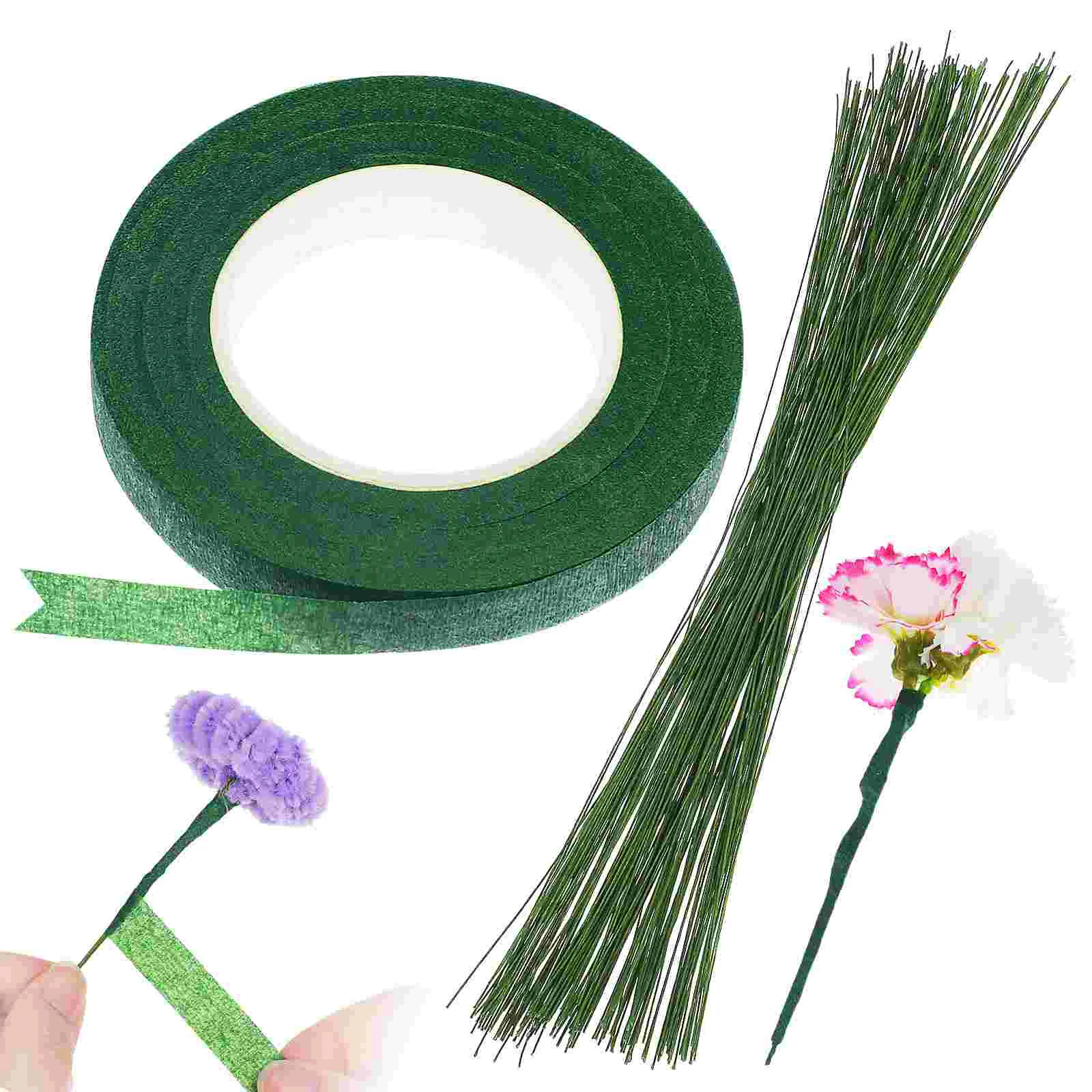 

150 Pcs Bouquet Stems Floral Tapes Flower For Bouquets Artificial Flowers Plant Dried Crafts Faux Iron Wire And