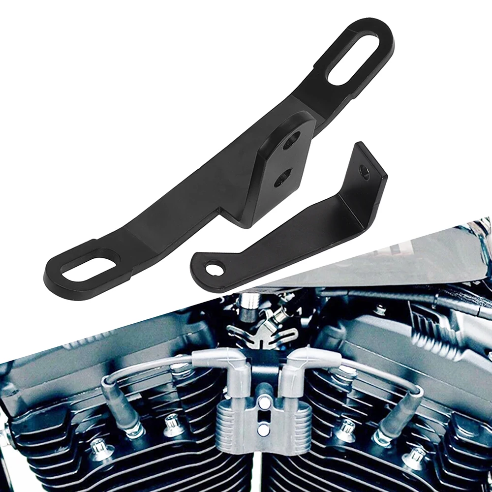 

Black Motorcycle Coil Mounting Bracket And Ignition Key Relocation For Harley Sportster Iron 883 1200XL Super Low Custom 07-2022