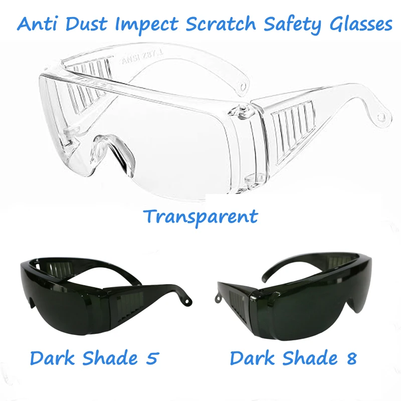 1PC PC Safety Glasses for Men And Women Anti Dust Impact Scratch Resistant Goggles over Eyeglasses for Nurses Workers Architects