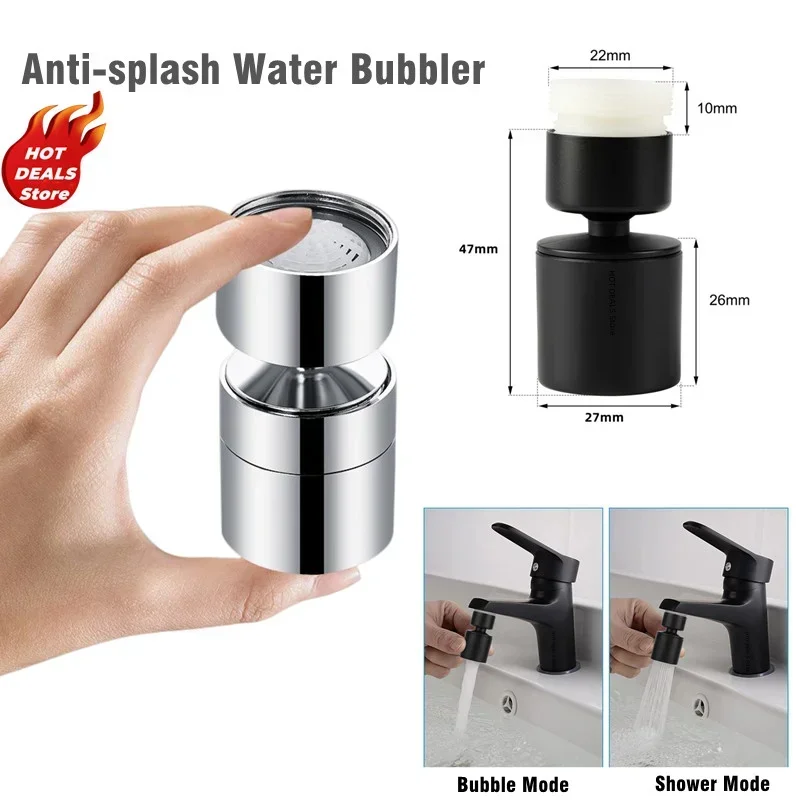 Mini Kitchen Faucet Aerator Flexible 360 Degree Swivel Tap Water Saving Faucet Nozzle Sprayer Taps 2 Modes Head Sink Mixer