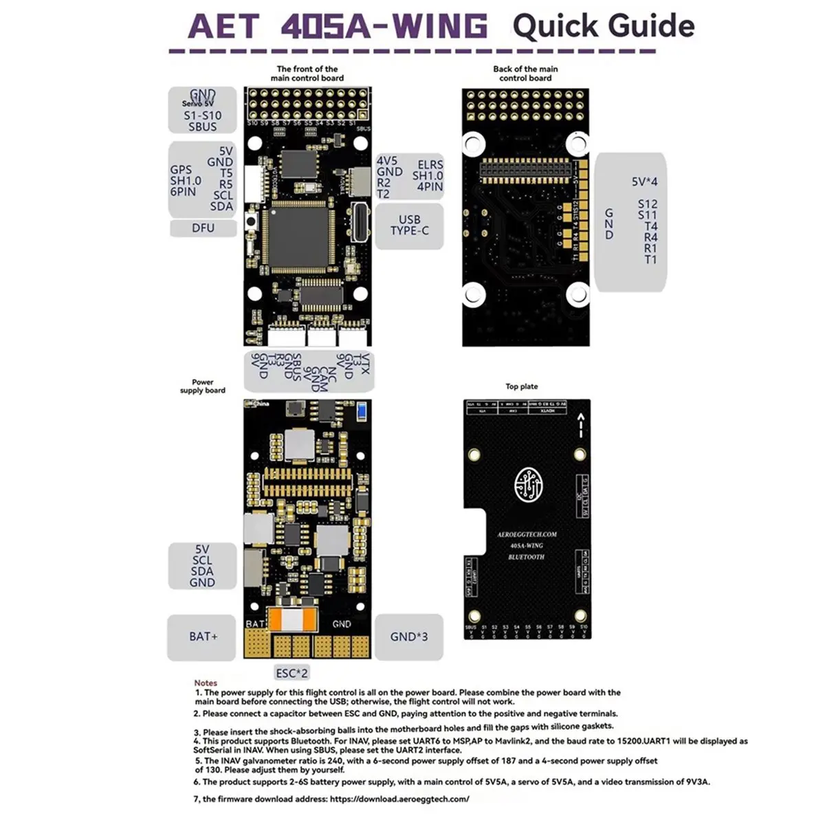 FLASH SALE-F405 Fixed Wing Flight Controller with GPS Module Bluetooth Parameter Adjustment Support EVTOL for RC FPV Drone