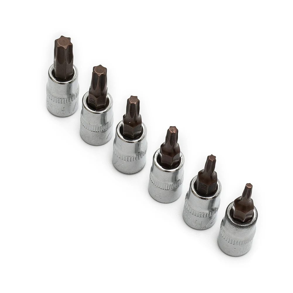 6Pcs Torx Screwdriver Bit Socket T15 T20 T25 T30 T40 1/4\