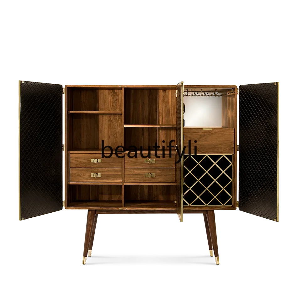 

Honeycomb wine cabinet light luxury clothing store decorative cabinet luxury gold high-end club hotel villa dining side cabinet