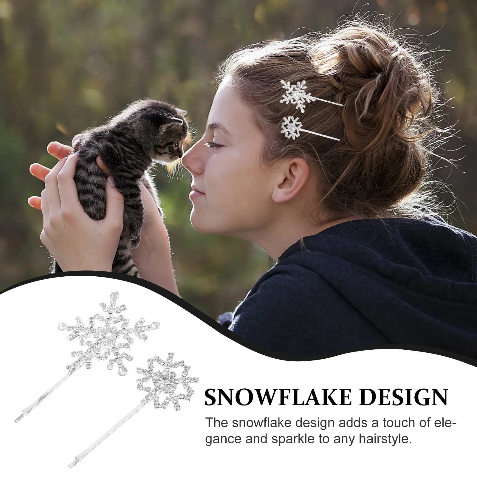 

Snowflake Hairpin Bridesmaid Clips Wedding Accessories Jewelry for Women Decorations Bridal