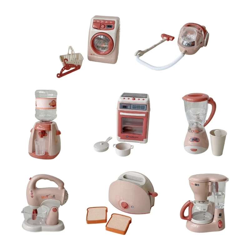 

Realistic Kitchen Appliance Toy for Toddler Role-Play Cooking Toy Kids Pretend-Play Electric Kitchen Mixer/Coffee Maker