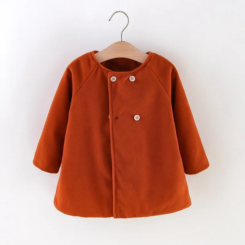 【Five Colors】Children\'s Windproof Coat Windbreaker Long Sleeve Button Coat Khki Fashion Autumn and Winter Ins Style Kids Wear