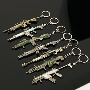 Apex Legends Weapon Model Keychain para homens, pingente de metal, chaveiro, fãs, decoração de bolsa de carro, jóias, G7, VK-47, R99, RE-45 10 principais vendas apex legends luminária - №9