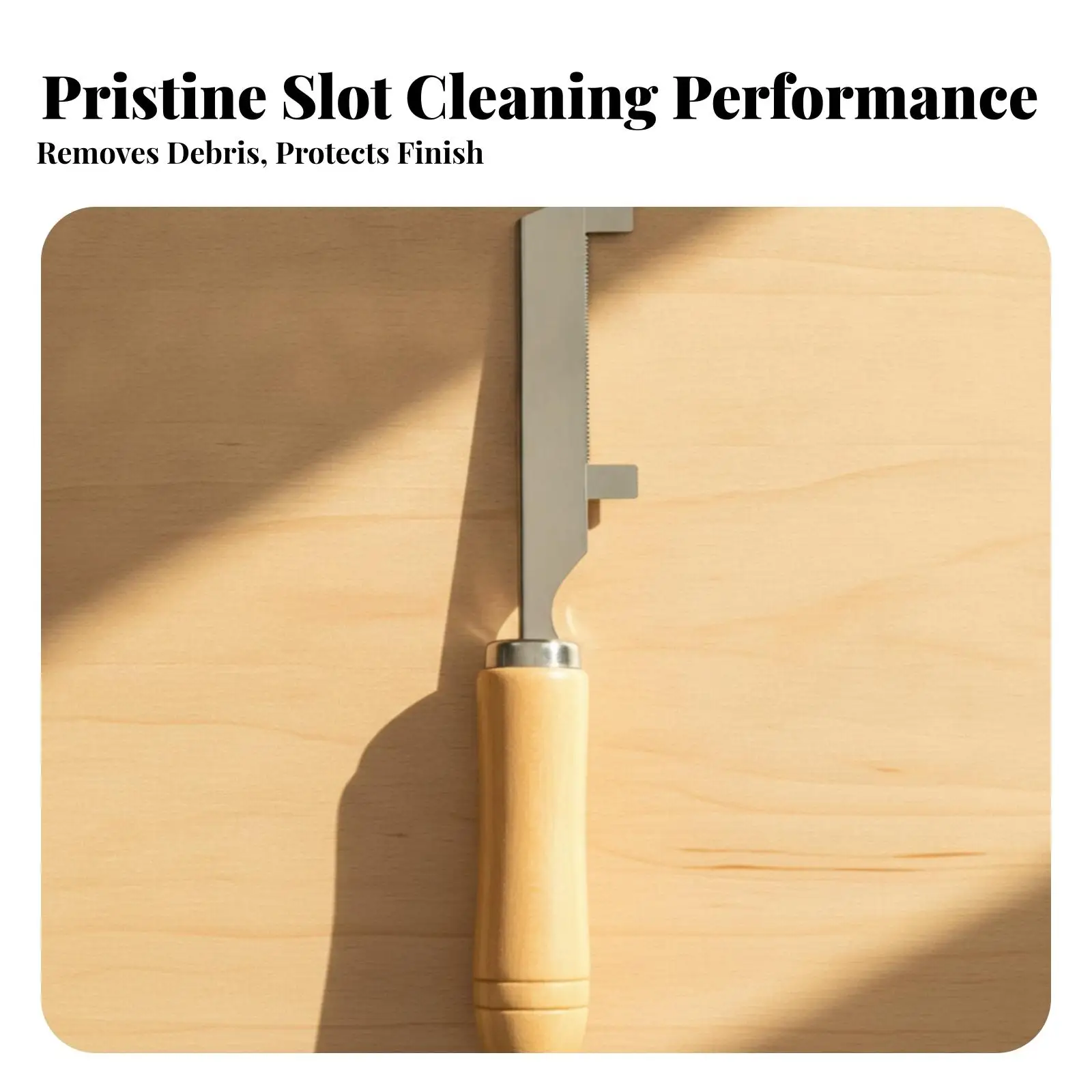 Stainless Steel Fret Cleaning Saw Luthier Tools for Guitar Repair Wooden Handle Scraper for Cleaning Fret Slots Efficiently